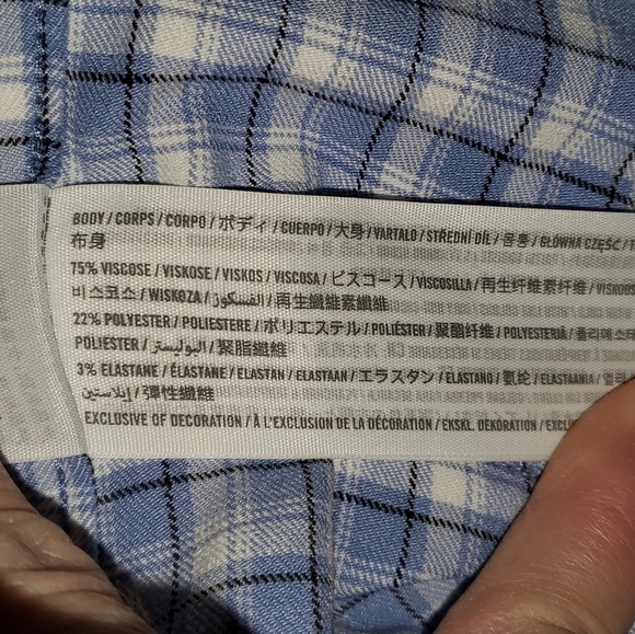 Hollister Blue and White Ultra High Rise Mini Skirt - Picture 4 of 7